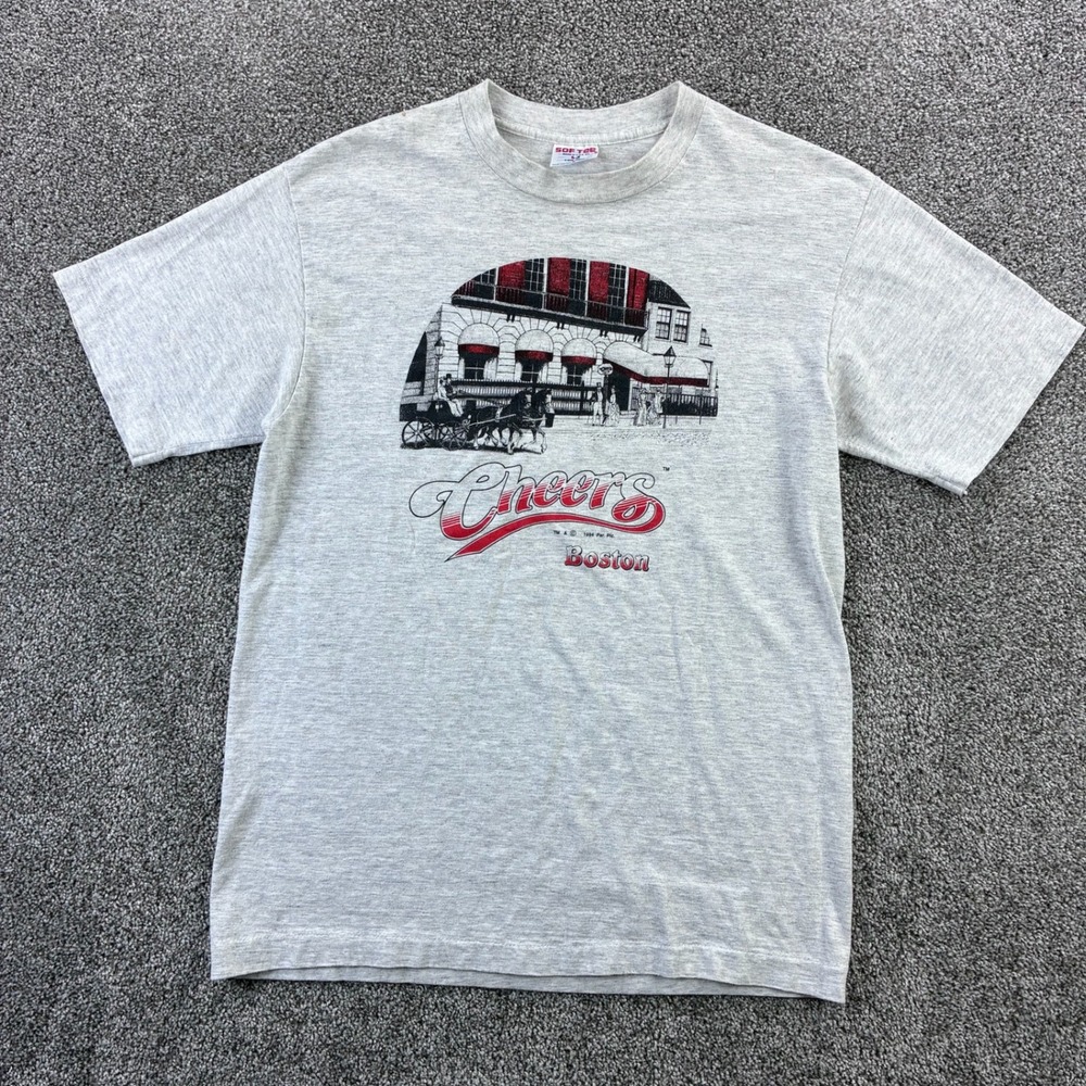 Vintage Cheers Boston Shirt Mens Large Gray‎ TV Show Bar Restaurant Boston MA